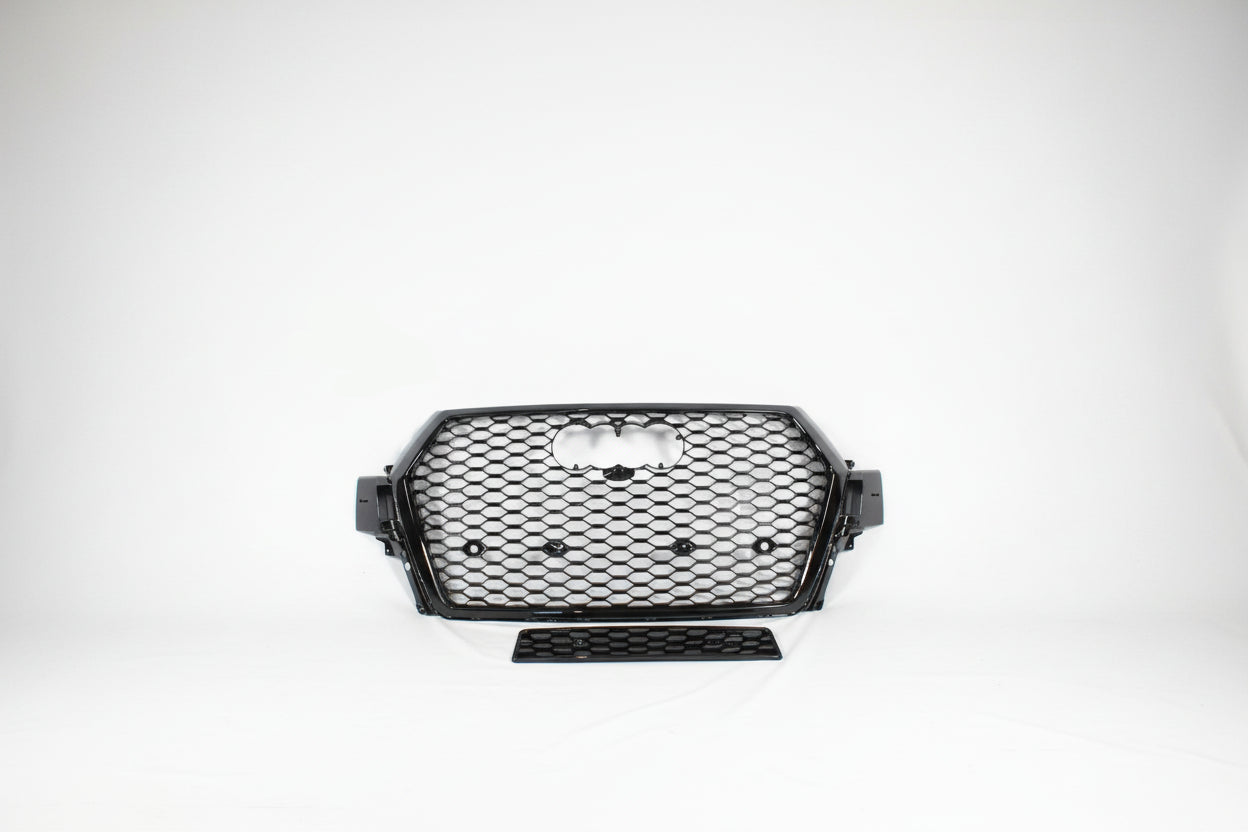 Audi Q7 / Sq7 2015-2020 rsq7 Style Honeycomb Grill In All Gloss Black | Premium Bespoke AutoWorks
