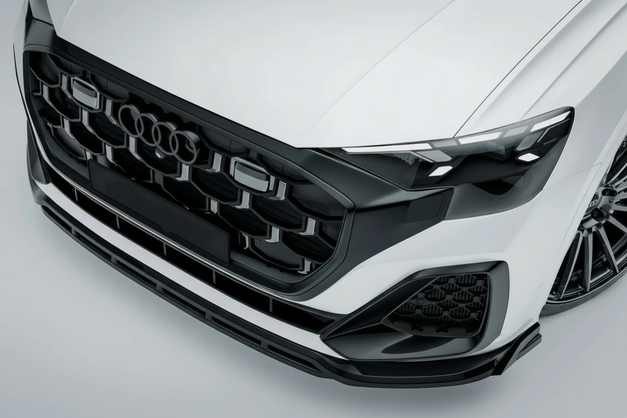 Audi Q8 S Line 2023+ Gloss Black Risper Front Splitter Lip | Premium Bespoke AutoWorks