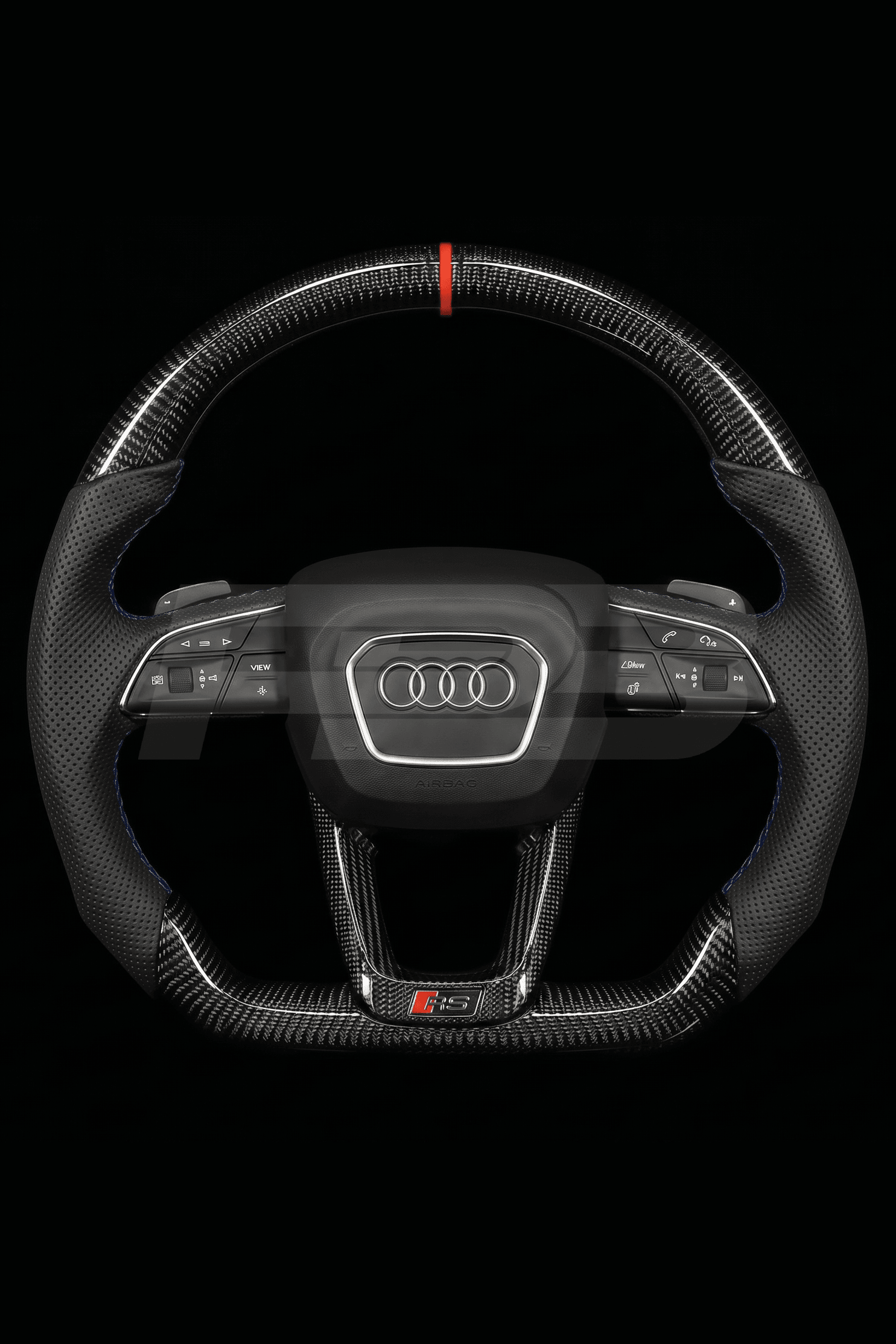 Audi RS Q8 Carbon Perf — complete view, Blue stitching