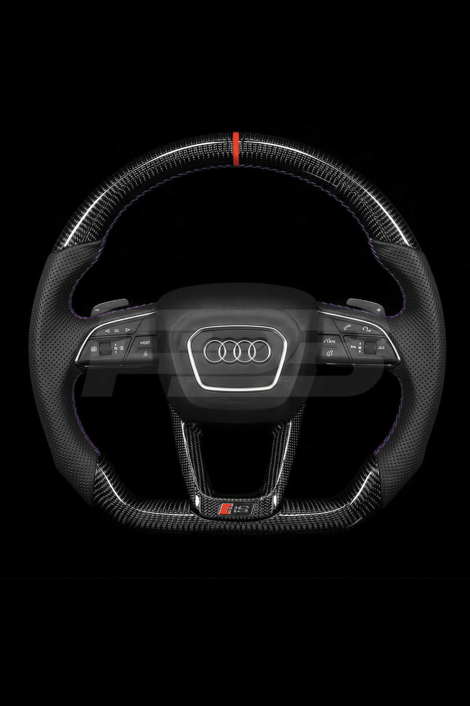 Audi RS Q8 Carbon Perf — complete view, Purple stitching