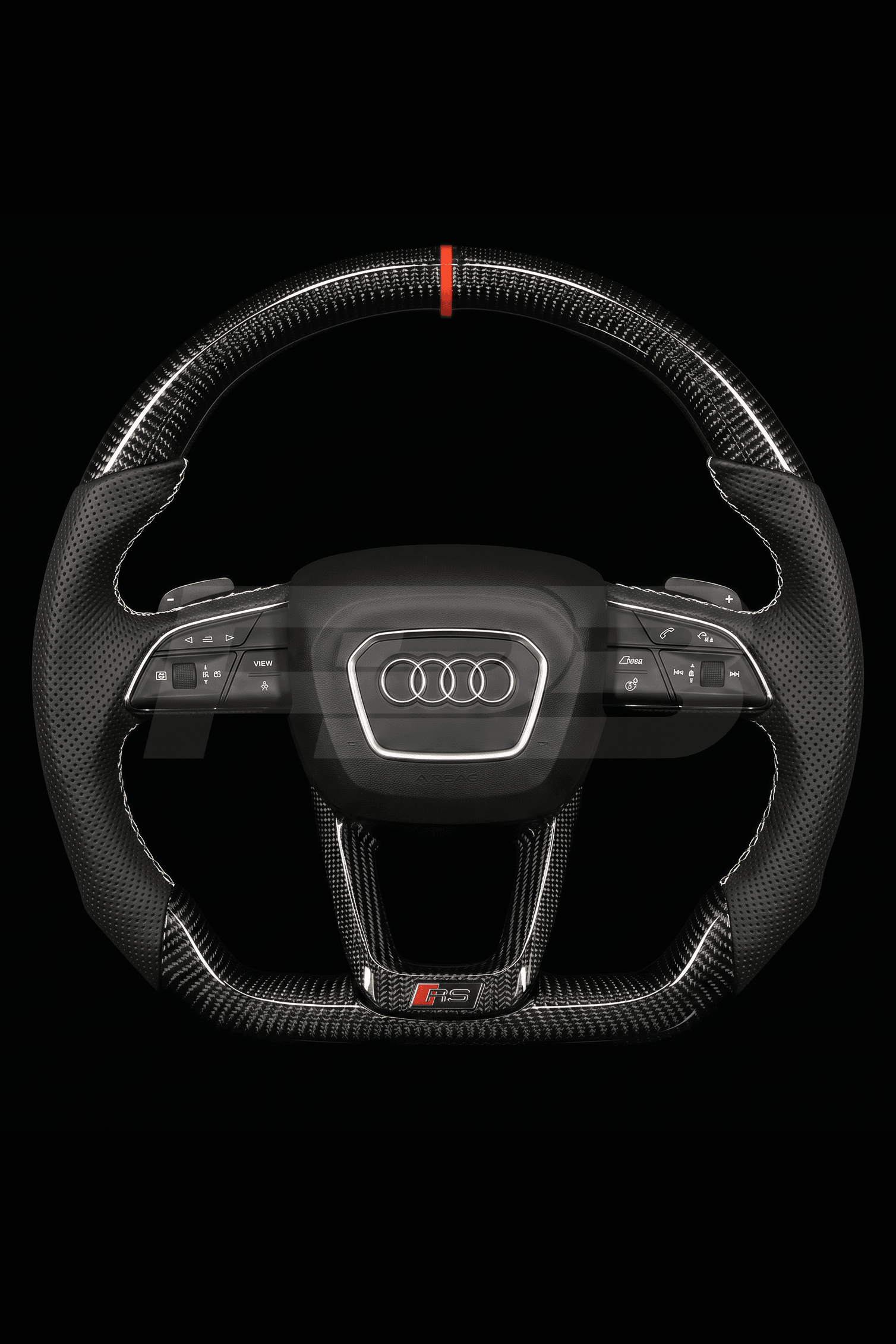 Audi RS Q8 Carbon Perf — complete view, White stitching