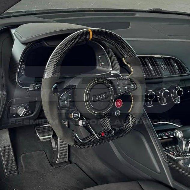 audi r8 gen 3 carbon fibre custom steering wheel