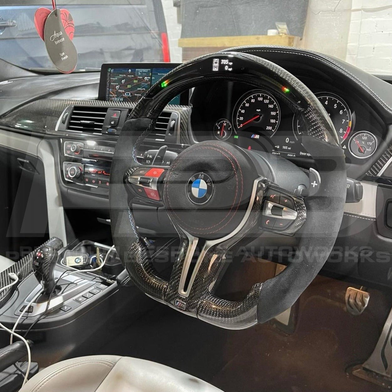 BMW custom steering wheel, hand-finished to order by Premium Bespoke AutoWorks