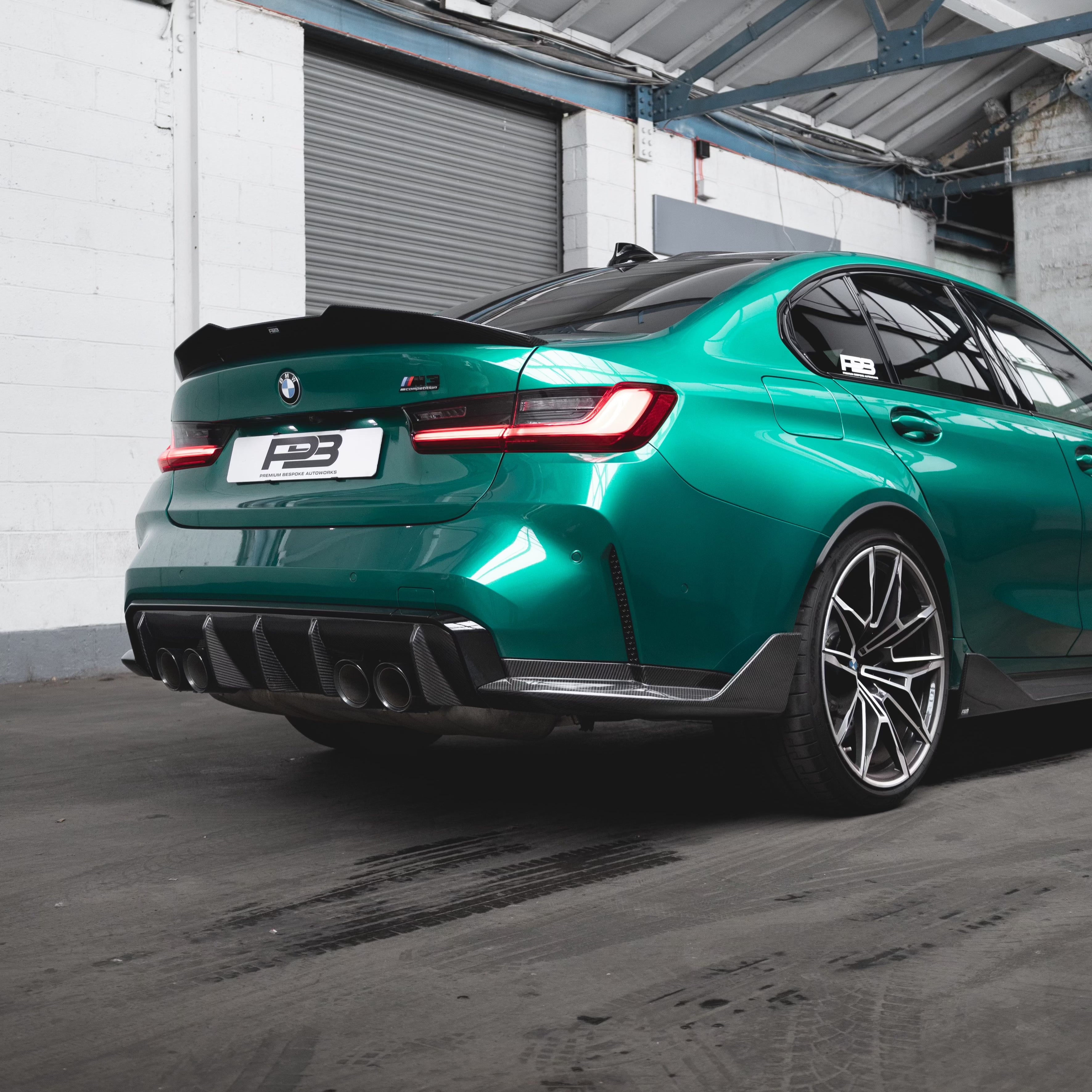 BMW M3 M4 G80 G82 Carbon Fibre Rear Bumper Trims