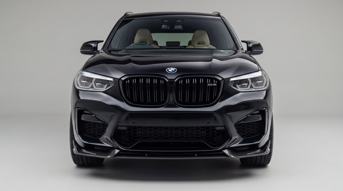 BMW X3M F97 & X4M F98 Pre-LCI Carbon Fibre Front Splitter fitted (2019-2021) - Premium Bespoke AutoWorks
