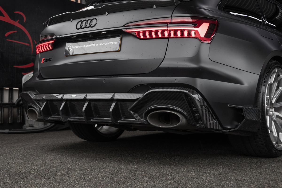 Carbon Fibre Rear Diffuser for 2020 Onwards Audi RS6 C8 | Premium Bespoke AutoWorks