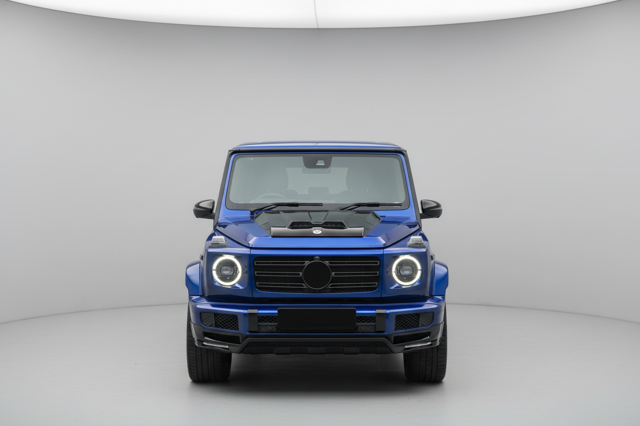 FRONT BUMPER SPLITTER B STYLE BLACK FOR MERC4/G500 W464 2018+EDES G WAGON G