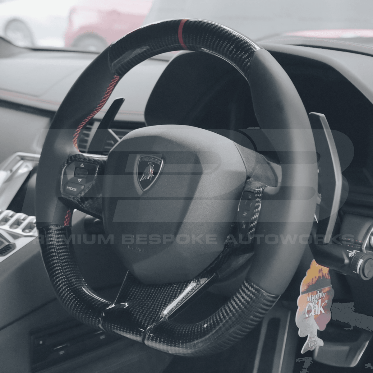 Lamborghini Aventador Custom Steering Wheel fitted