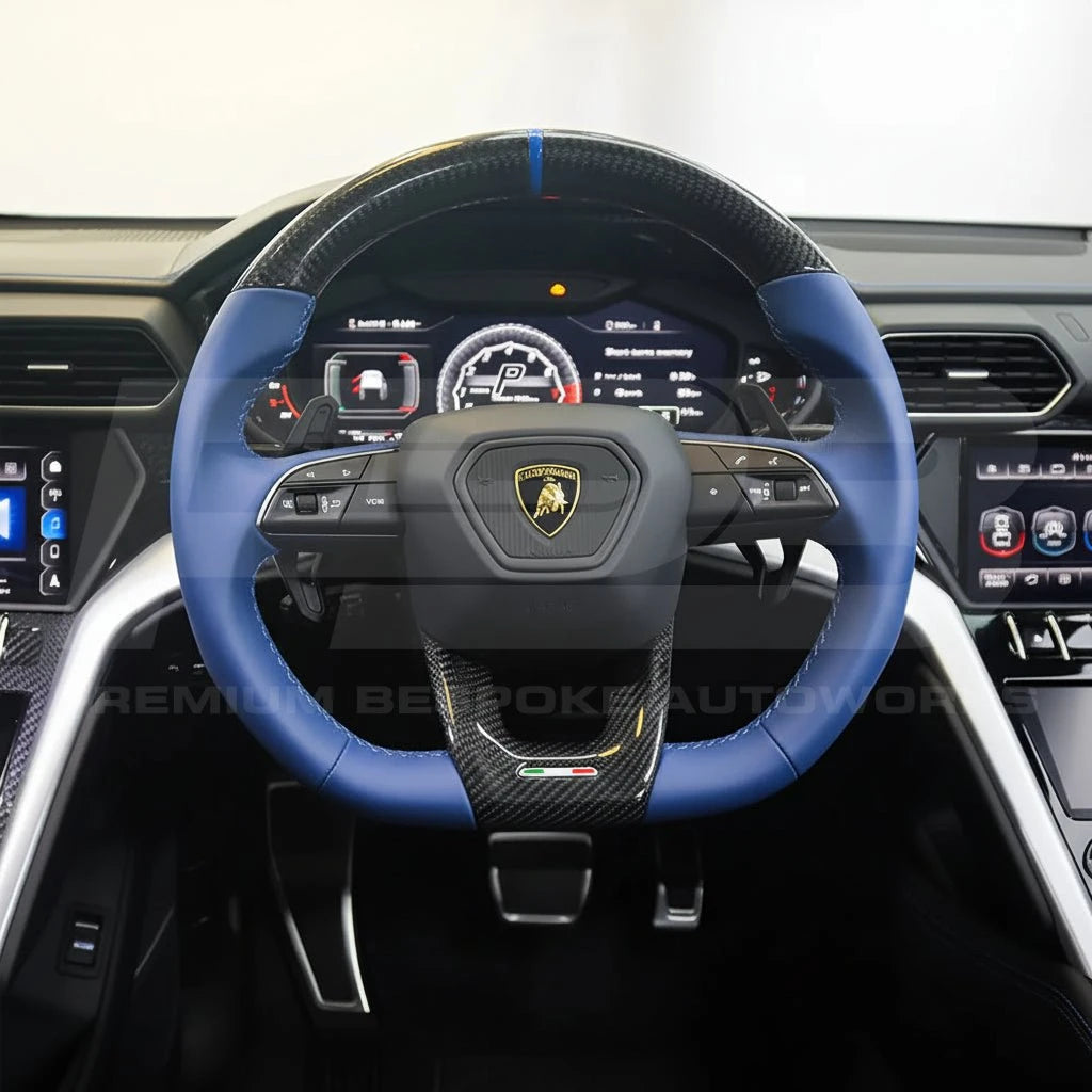 Lamborghini Urus_Custom_Carbon Fibre Steering Wheel_Installed_Front View