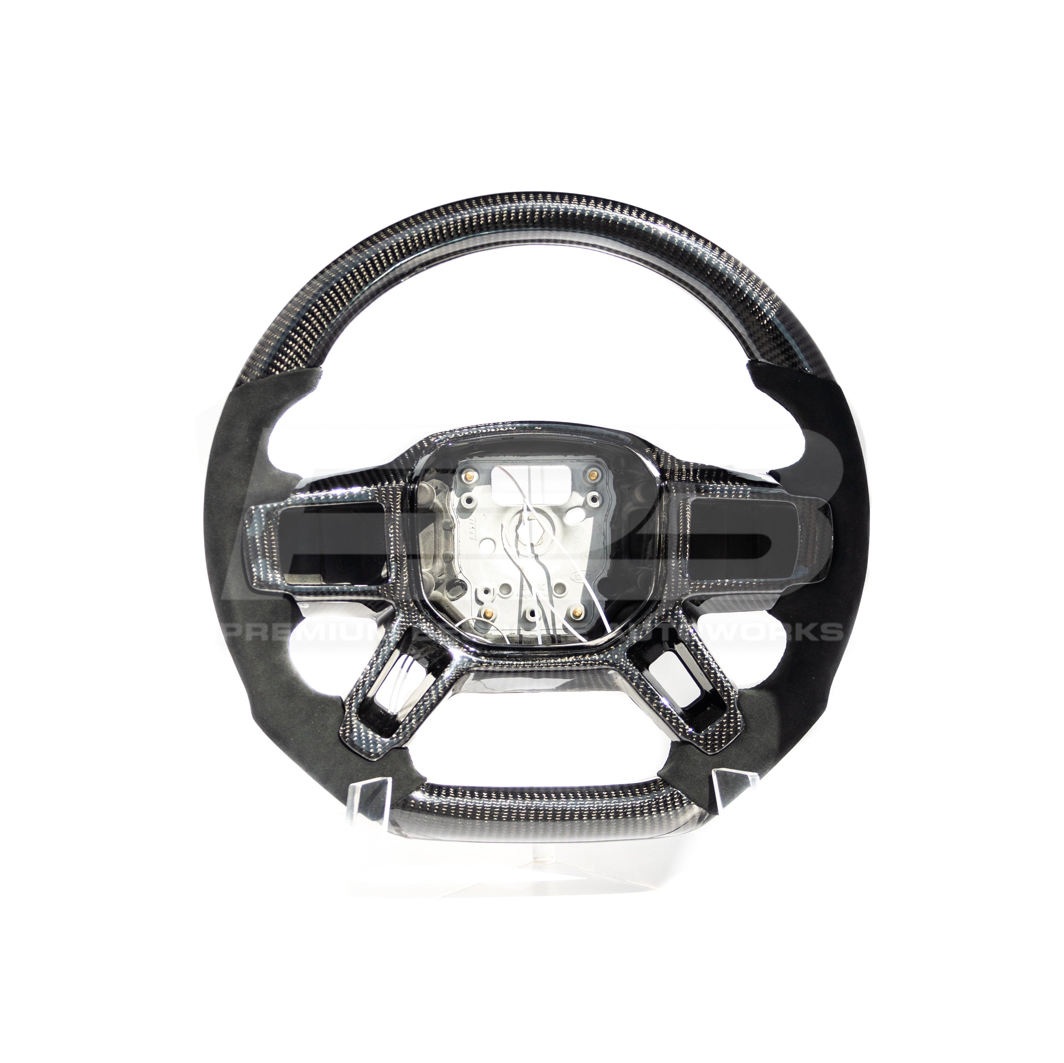Land Rover Defender L663 Carbon Fibre Steering Wheel product studio image