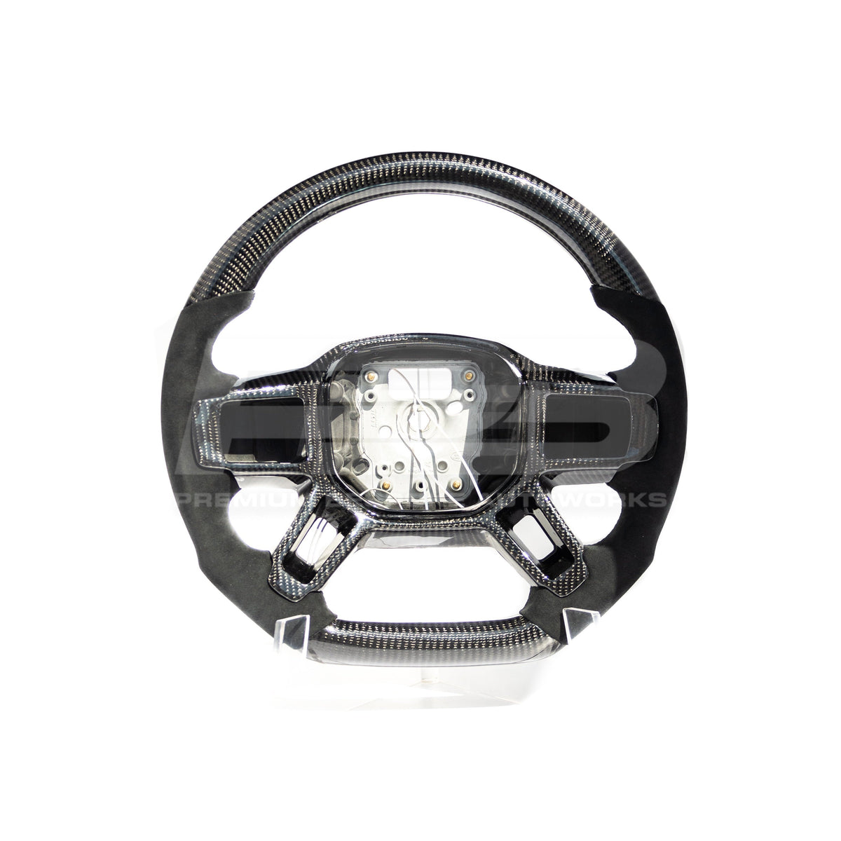 Land Rover Defender L663 Carbon Fibre Steering Wheel product studio image