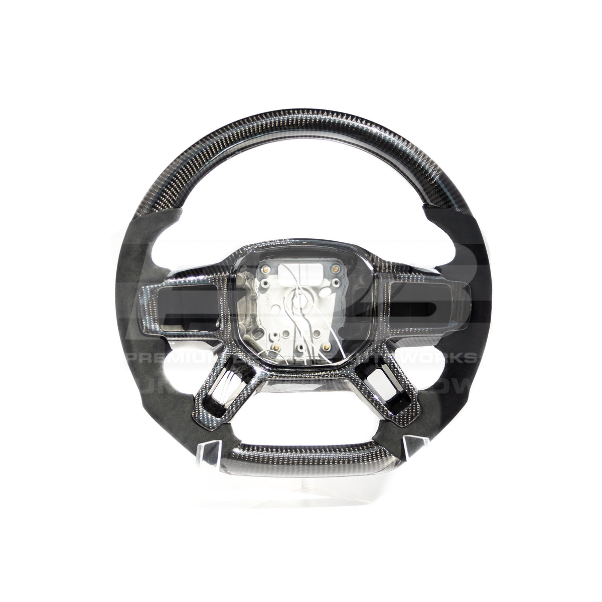 Land Rover Defender L663 Carbon Fibre Steering Wheel product studio image