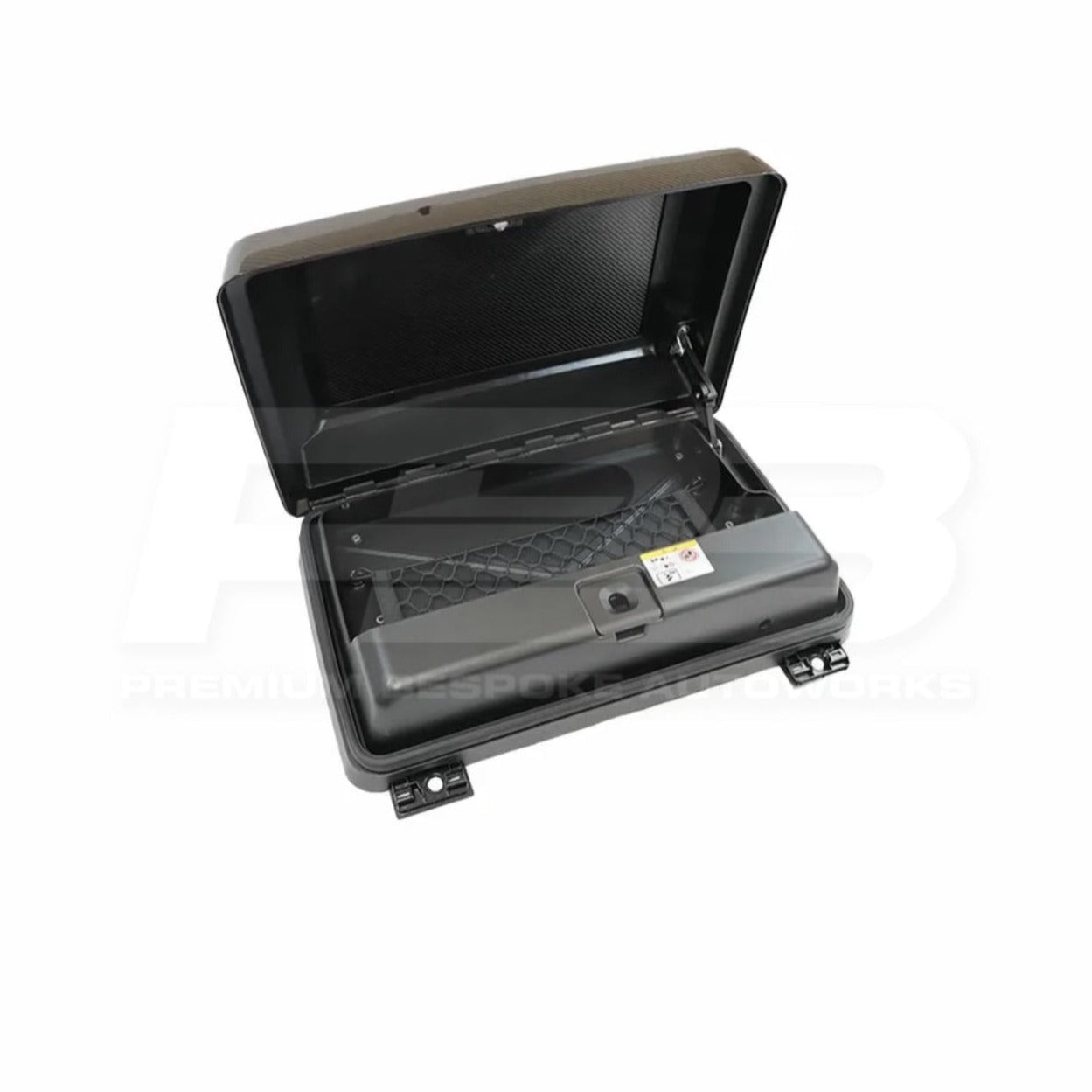 Land Rover Defender L663 Carbon Fibre Side Storage Box Open