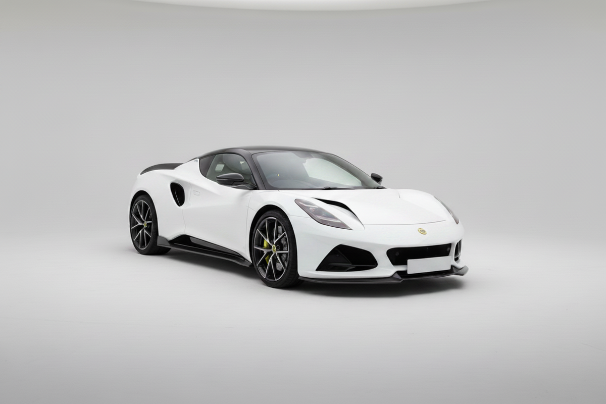 Lotus Emira Carbon Fibre Side Skirts fitted on the vehicle