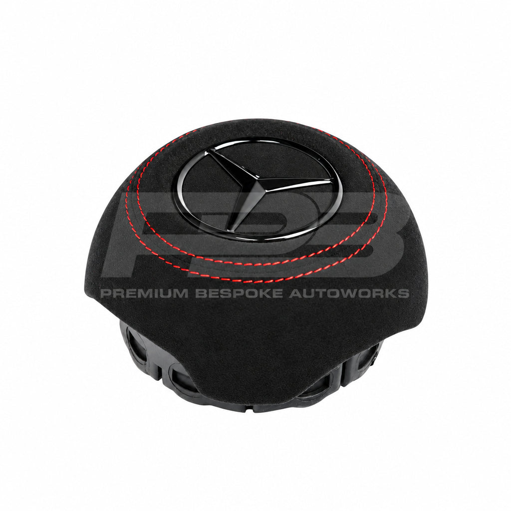 Mercedes-AMG 2023 onwards custom airbag cover in Alcantara with contrast stitching