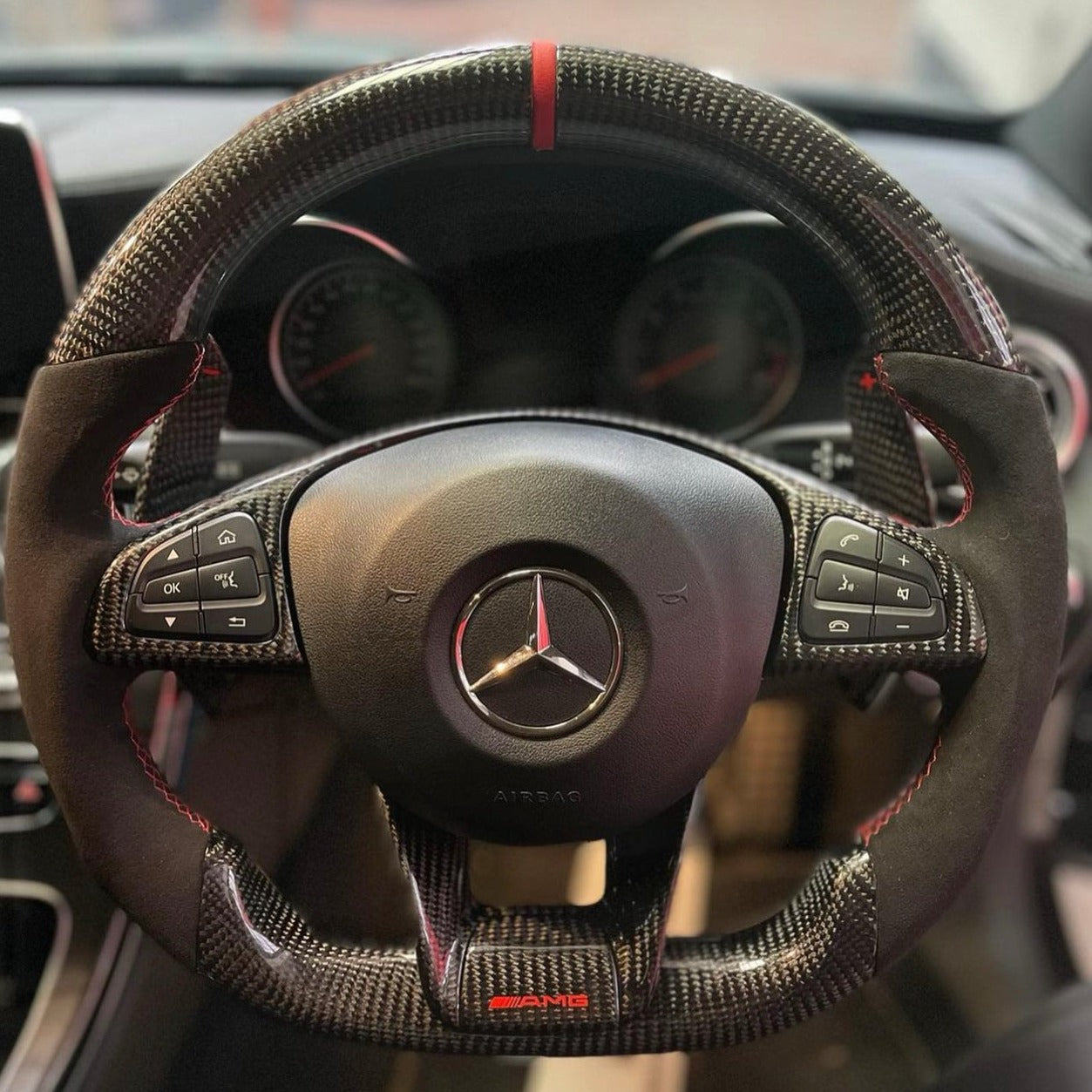 Mercedes AMG Carbon Fibre Steering Wheel