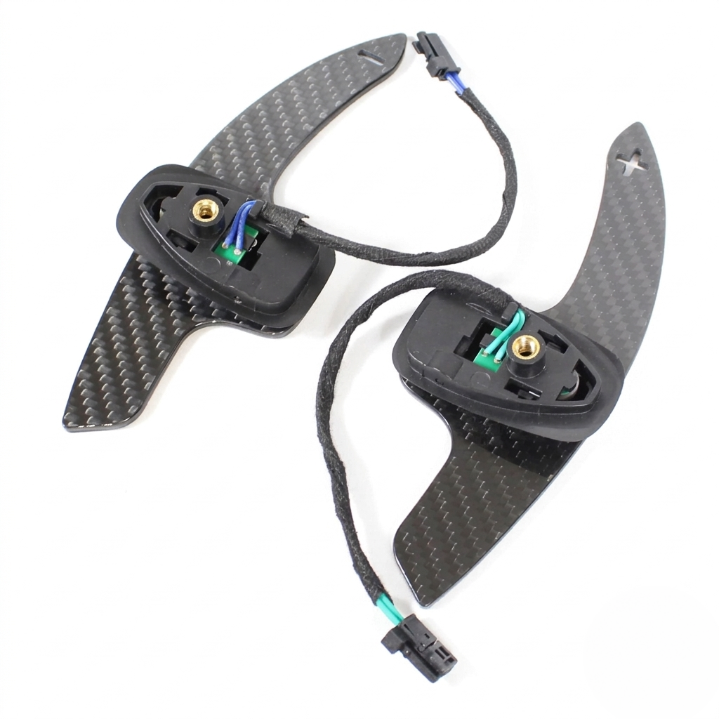 Mercredes AMG Carbon Fibre Shifter Paddles product image on a white background - Premium Bespoke AutoWorks