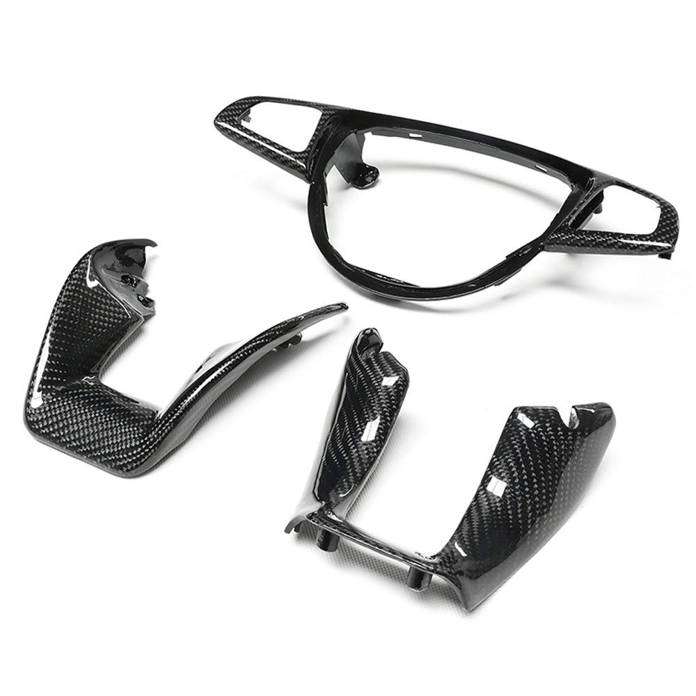 Mercedes AMG Carbon Fibre Steering Wheel Trim Product Image on White Background - Premium Bespoke AutoWorks