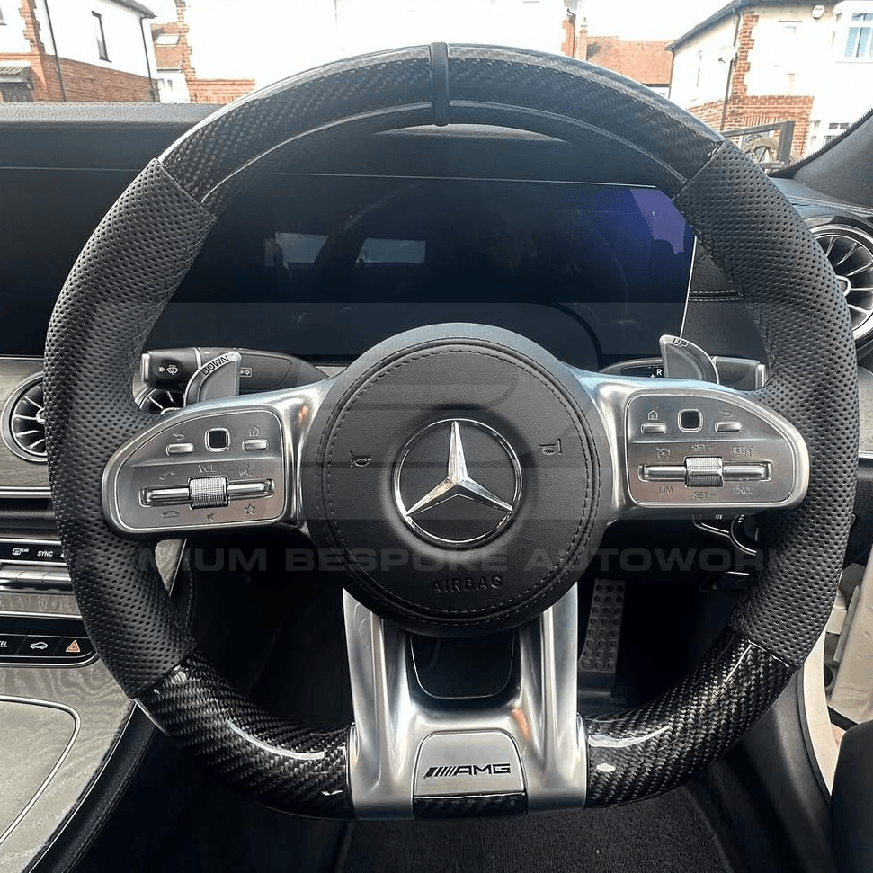 Mercedes cls custom steering wheel in carbon fibre