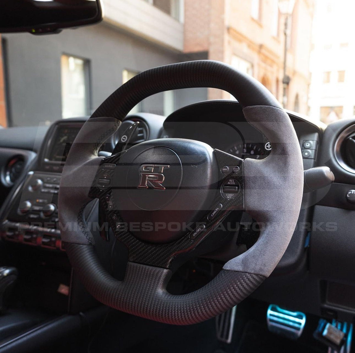 Nissan GTR Matte Carbon Fibre Steering Wheel