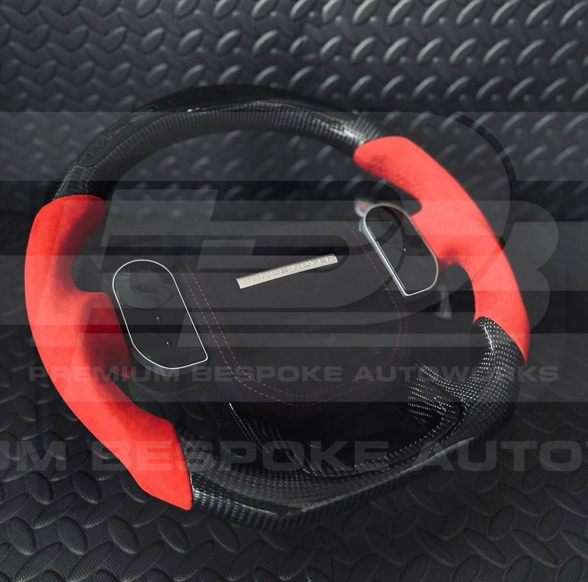 Range Rover Sport L494 carbon ifbre led steering wheel in studio