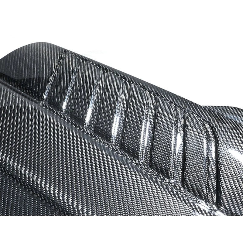 Toyota Supra A90 3.0t B58 Carbon Fibre Engine Cover close up image on white background