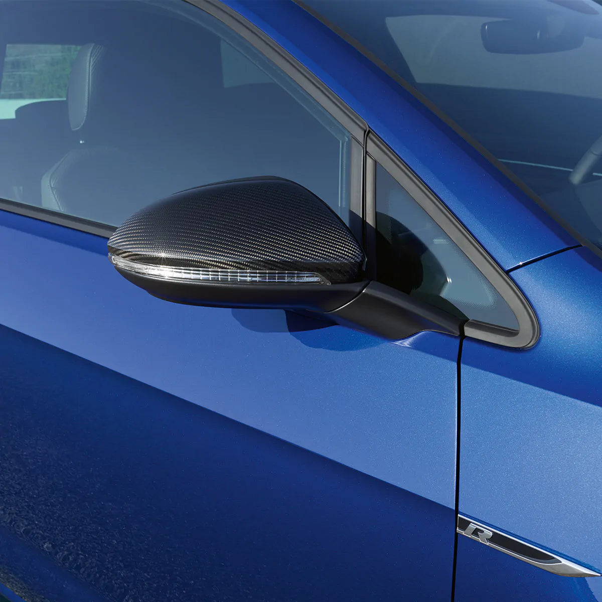 VW Golf Mk8 Carbon Fibre Mirrors - Without Lane Assist
