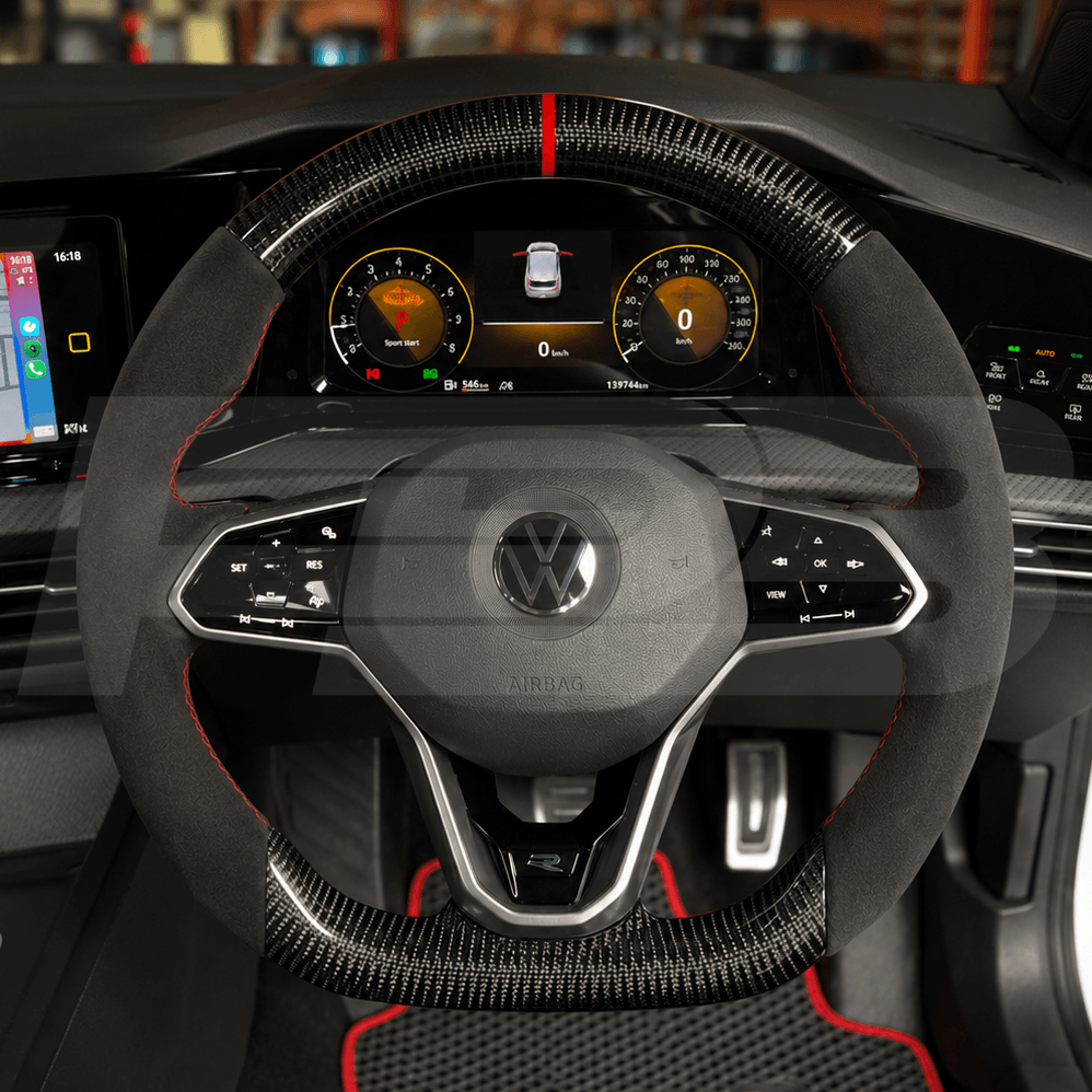 Volkswagen golf m8 carbon fibre steering wheel