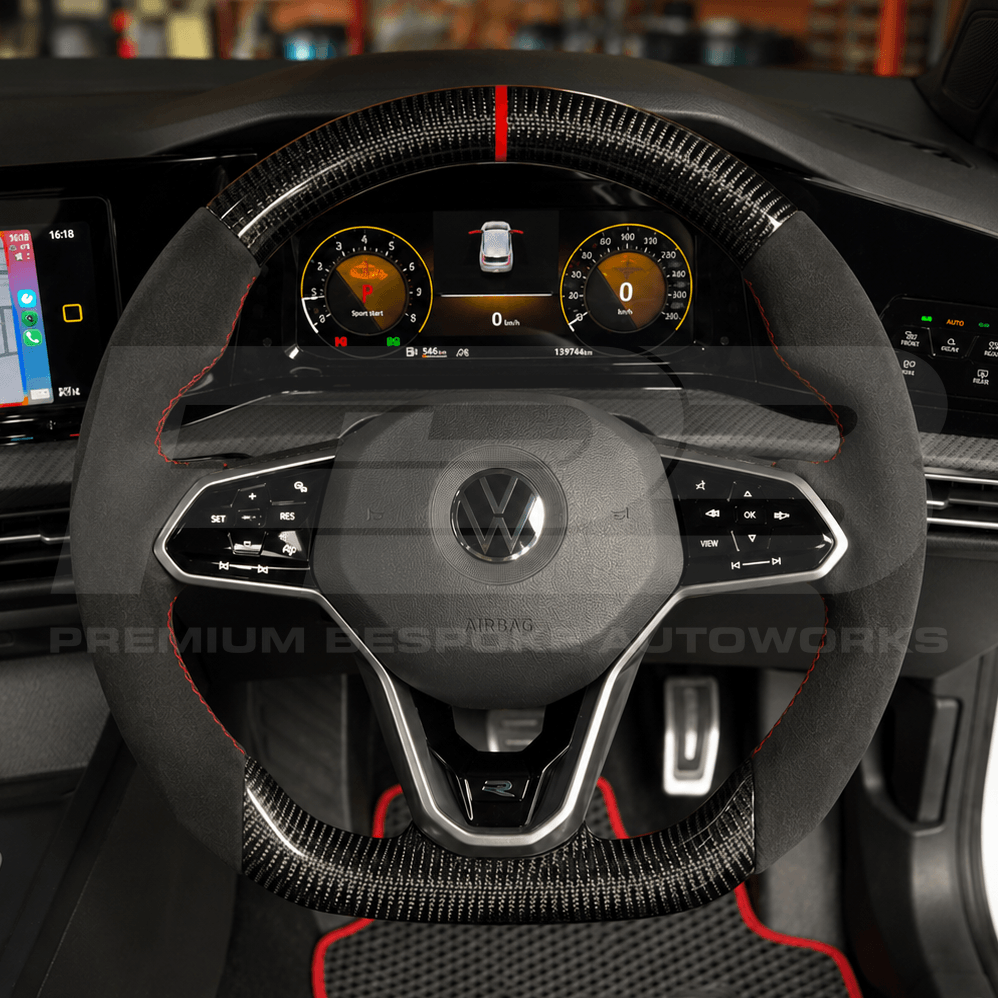 Volkswagen golf m8 carbon fibre steering wheel