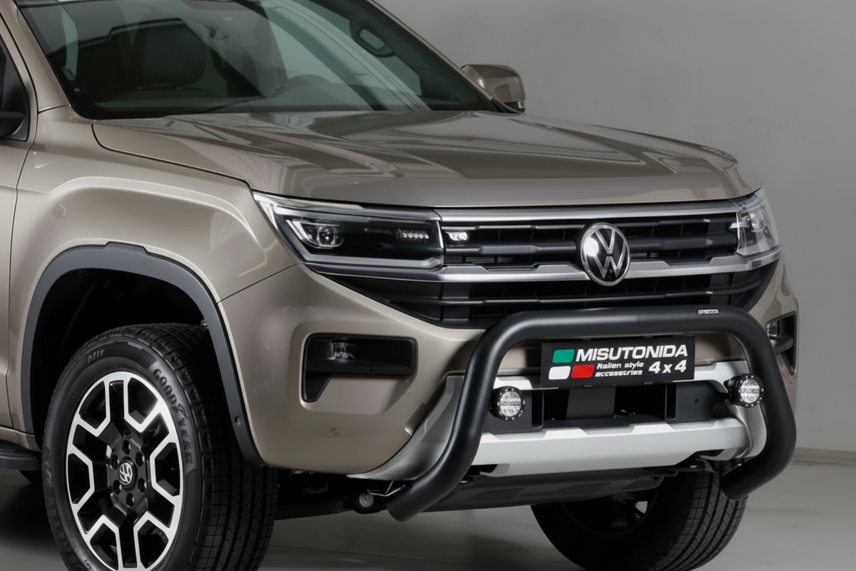 Vw Amarok 2023 On Misutonida Eu Approved Front Bar - 76mm - Black | Premium Bespoke AutoWorks