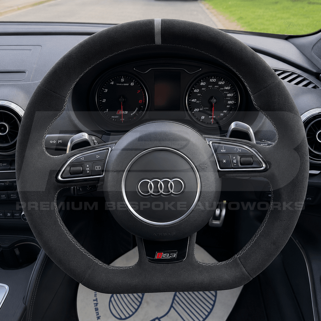 Audi bespoke custom steering wheel, made to order in the UK