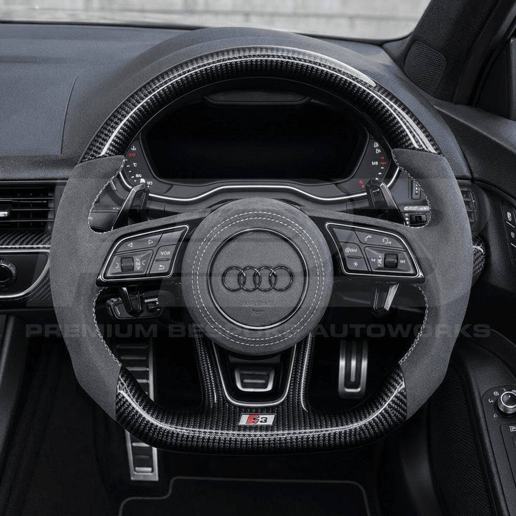audi rs3 8v carbon fibre custom steering wheel