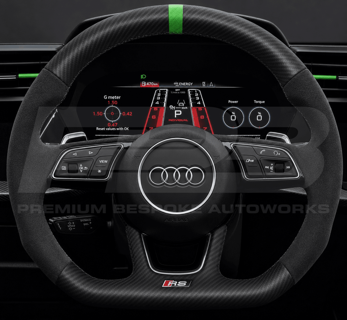 audi rs3 8v face lift matte carbon fibre steering wheel