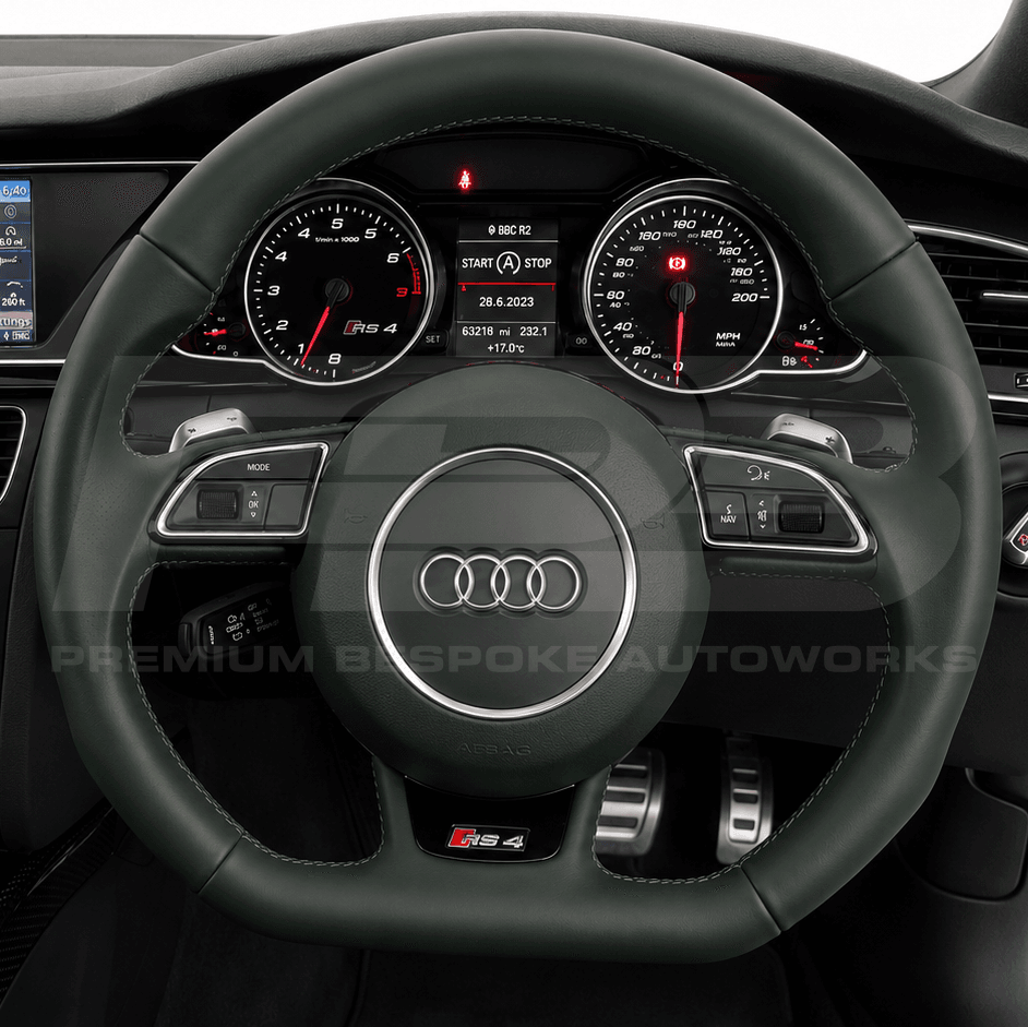 Audi bespoke custom steering wheel, made to order in the UK