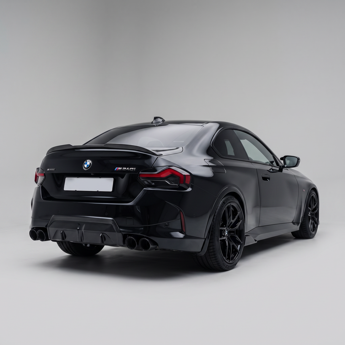 BMW M2 G87, 2 Series & M240i G42 pre-preg carbon fibre CS rear spoiler fitted
