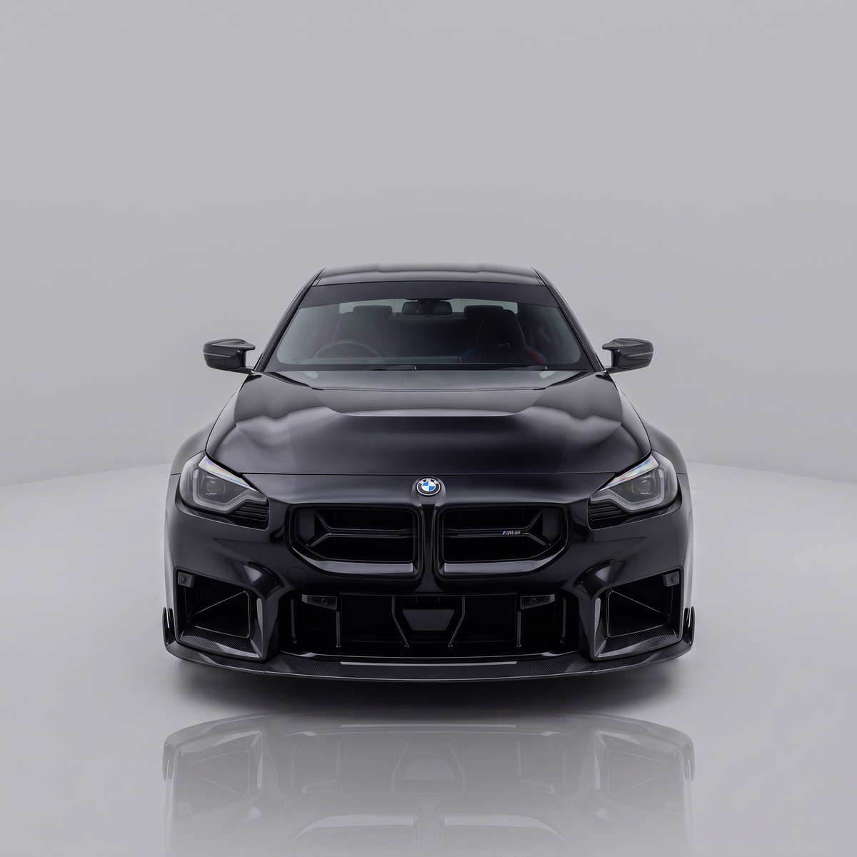 BMW M2 G87 T-CSL carbon fibre front grilles fitted