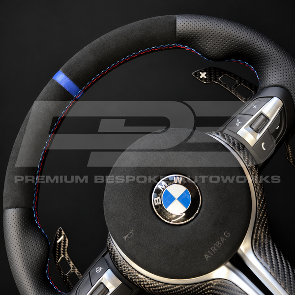 BMW M3 F80 Steering Wheel, Alcantara with M Tricolour Stitching, Carbon Trim and Magnetic Paddles, Customer Build