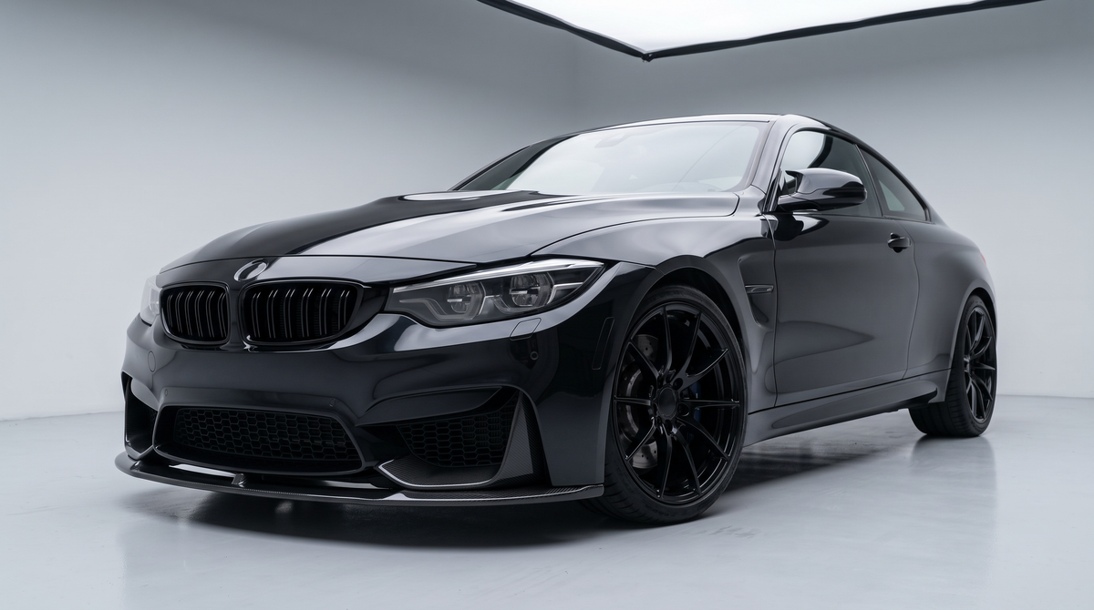 BMW M3 F80 & M4 F82 Pre-Preg Carbon Fibre Front Splitter (2014-2020) fitted - Premium Bespoke AutoWorks