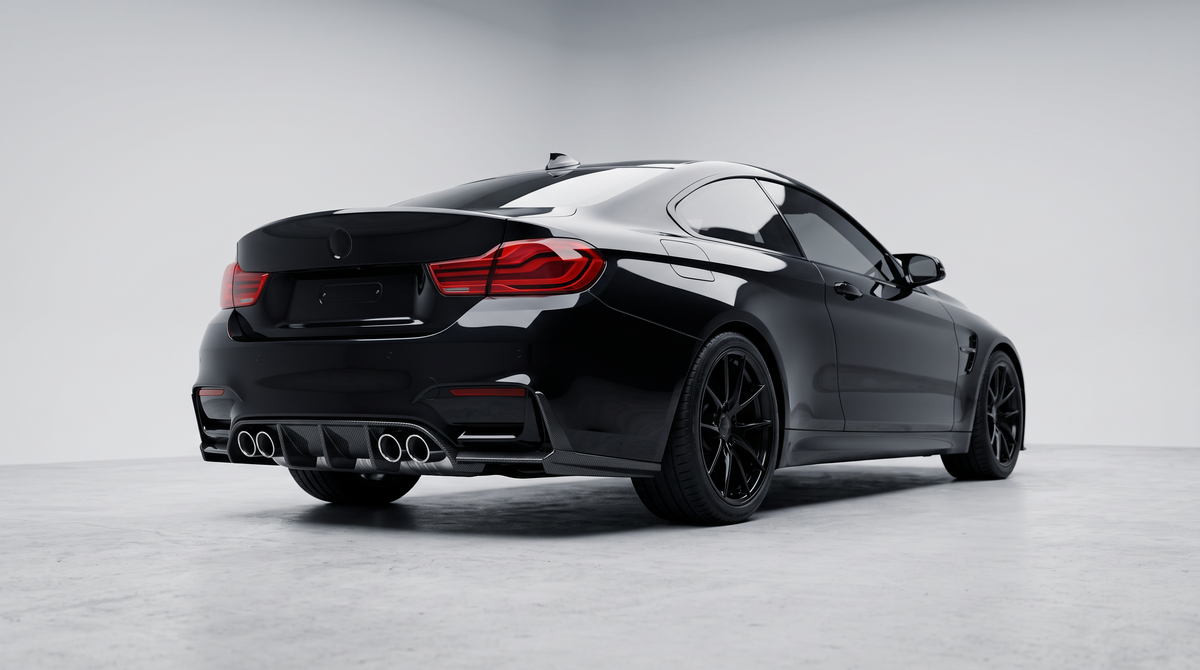 BMW M3 F80 & M4 F82 Pre-Preg Carbon Fibre GT Rear Diffuser Set (2014-2020) fitted - Premium Bespoke AutoWorks