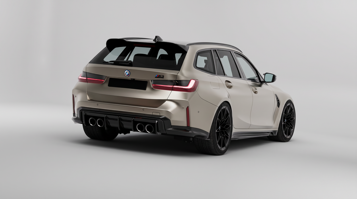 BMW M3 G81 Touring & 3 Series G21 EVO-S Gloss Black Roof Spoiler (2020+) fitted - Premium Bespoke AutoWorks