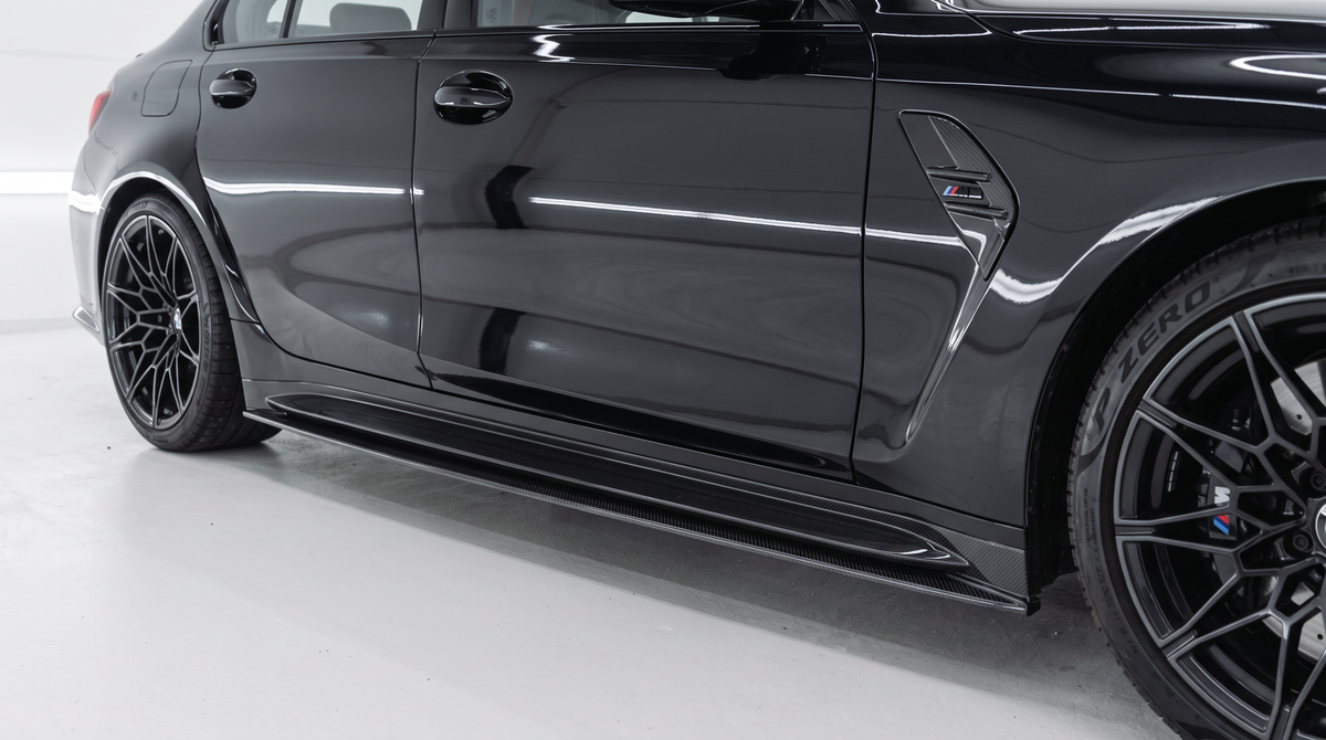 BMW M4 G82 G83 Pre-Preg Carbon Fibre PR-1 Side Skirts (2021+) fitted - Premium Bespoke AutoWorks