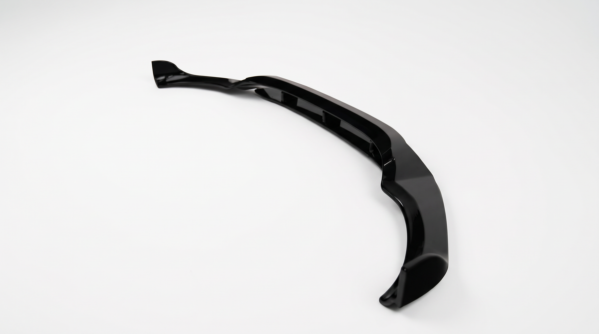 BMW X3 G01 & X4 G02 Gloss Black Competition Front Splitter angle view (2017-2020) - Premium Bespoke AutoWorks