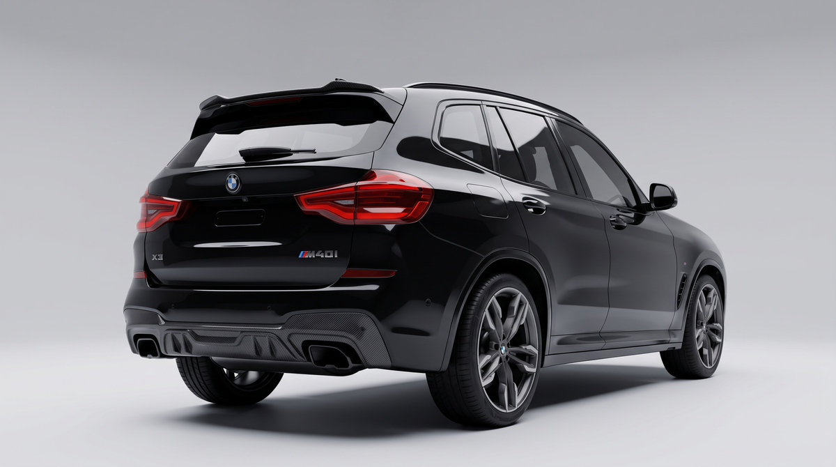 BMW X3 M40i G01 Pre-LCI Carbon Fibre Performance Rear Diffuser fitted (2018-2020) - Premium Bespoke AutoWorks