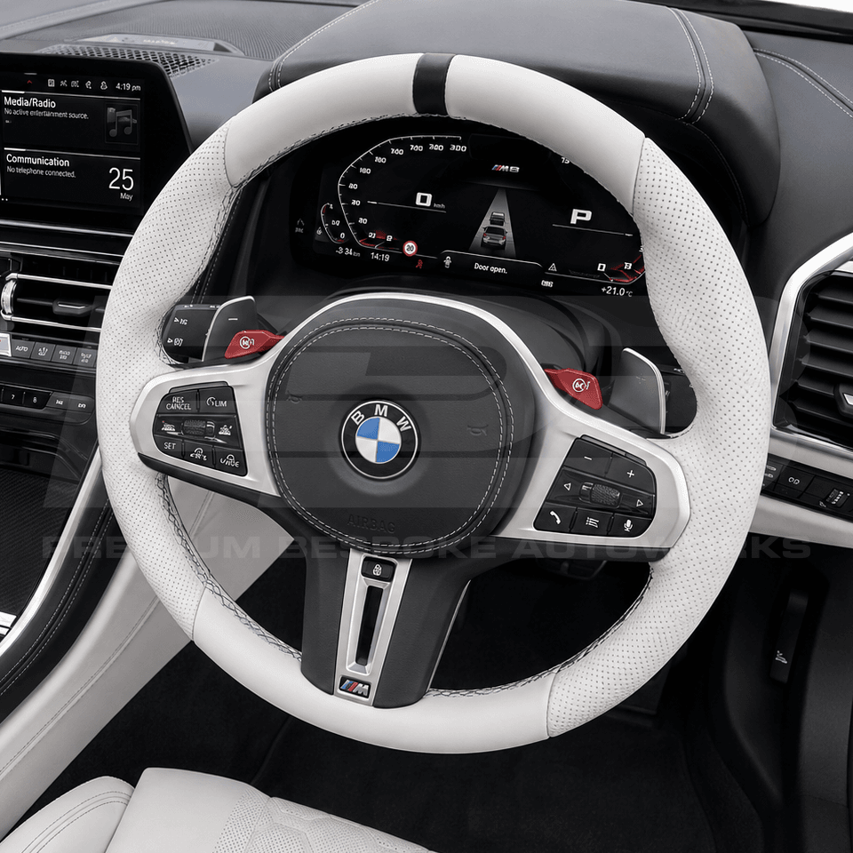 BMW custom steering wheel, hand-finished to order by Premium Bespoke AutoWorks