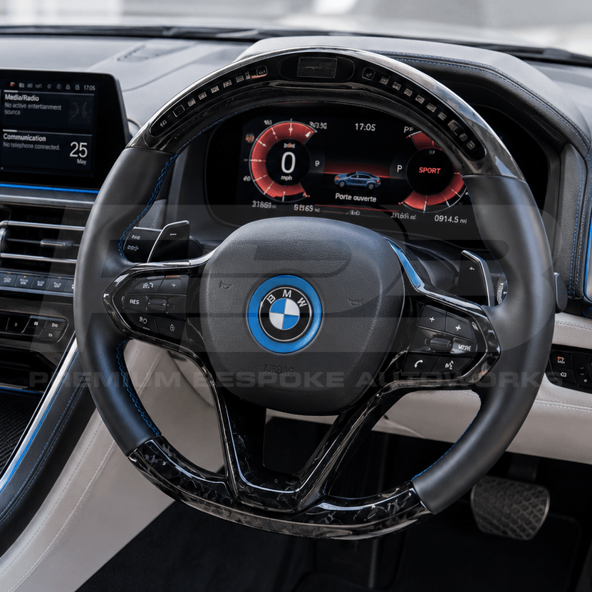 BMW custom steering wheel, hand-finished to order by Premium Bespoke AutoWorks