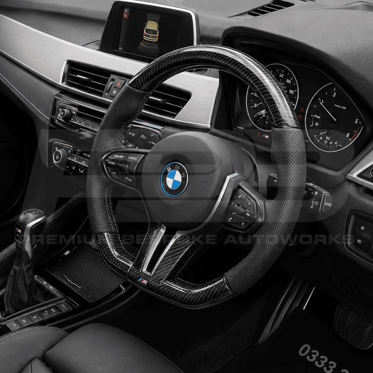 BMW custom steering wheel, hand-finished to order by Premium Bespoke AutoWorks