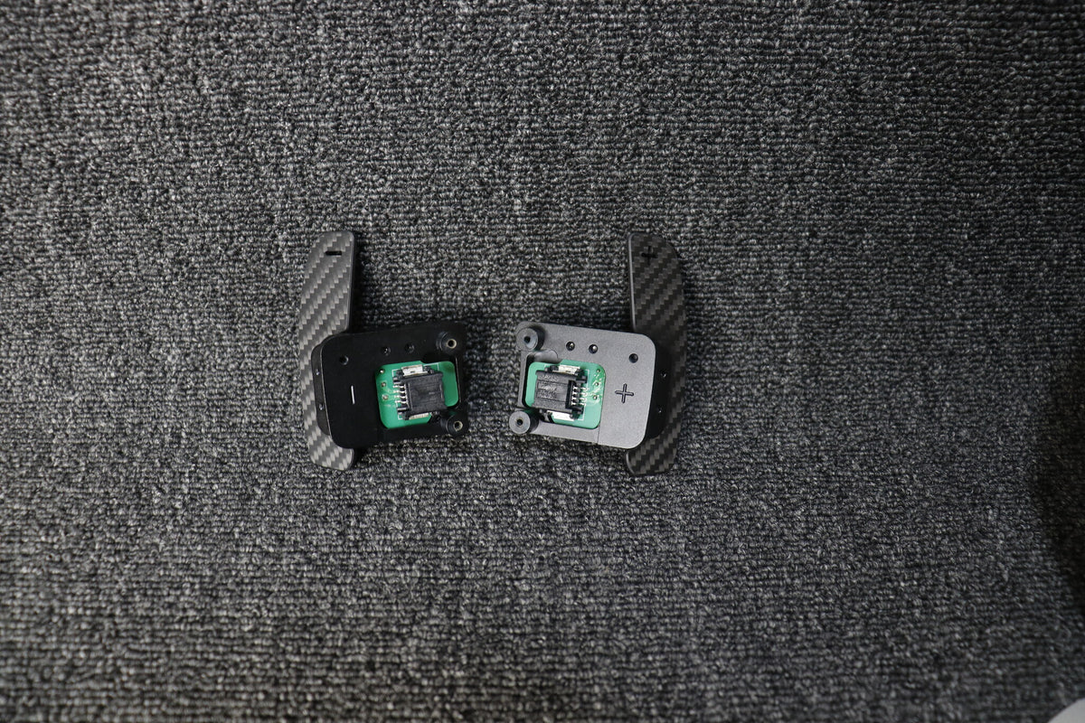 Ford Mustang S650 magnetic paddle shifters, rear view | Premium Bespoke AutoWorks