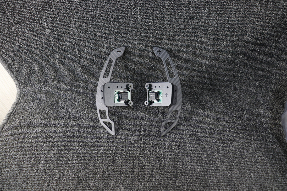 Ford Mustang S650 magnetic paddle shifters, detail | Premium Bespoke AutoWorks
