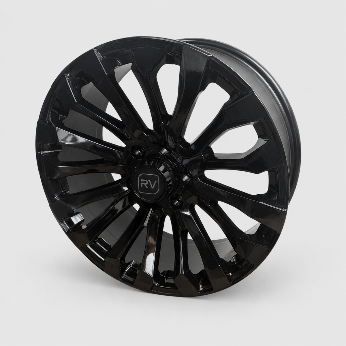 Ford Ranger 20 inch gloss black alloy wheel ET15 three quarter view - Premium Bespoke AutoWorks