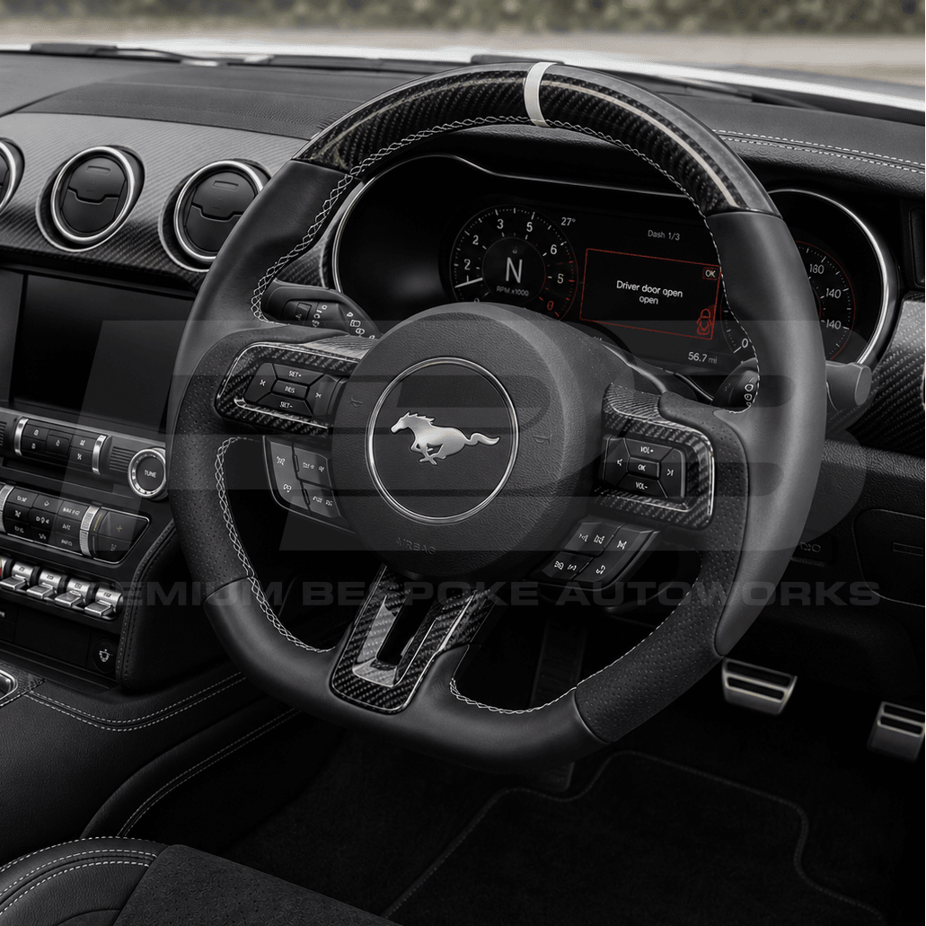 Ford custom steering wheel, hand-finished to order by Premium Bespoke AutoWorks